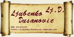 Ljubenko Dušanović vizit kartica